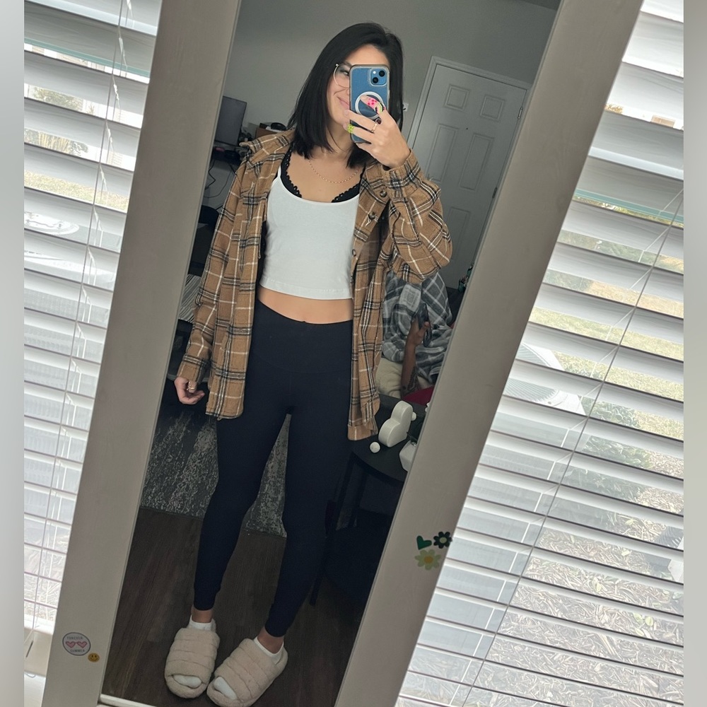 Brown Oversized Plaid Flannel